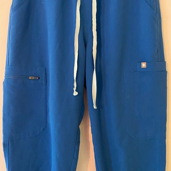 FIGS Women's size Small Tall Royal Blue Yola Skinny High Waisted Scrub Pants - Picture 4 of 10
